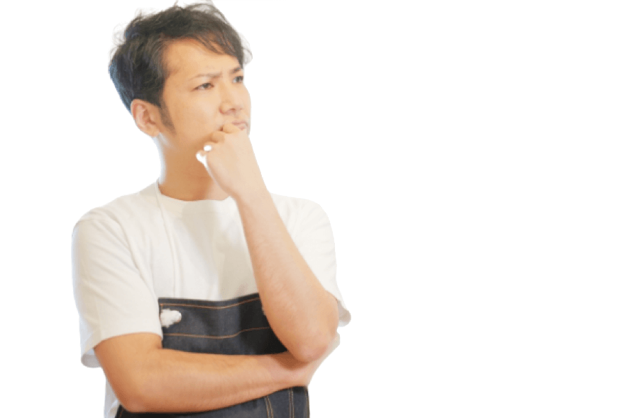 ポスティングで悩む男性